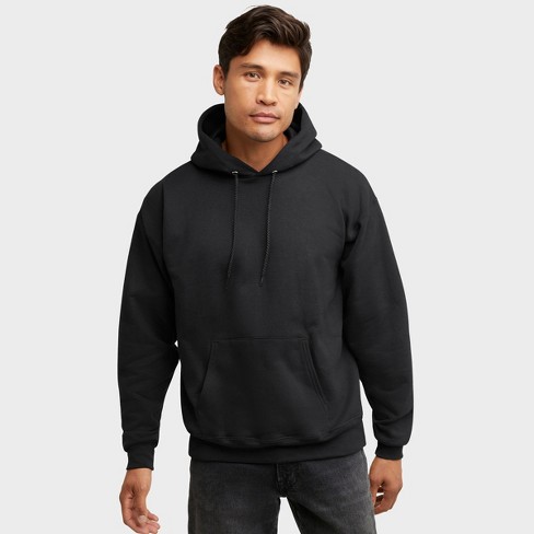 L deals Men's black hoodie long Coat