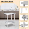 Stainless Steel Storage Table with Gloves, Cloth, Full Stainless Steel Work Table, Heavy Duty Durable Metal Storage, Food Prep Table - 4 of 4