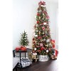 AuldHome Design 12in Frosted Red Berry Picks, 3pk; Christmas Decor Greenery Accents, Snow-Frosted Evergreen - 4 of 4