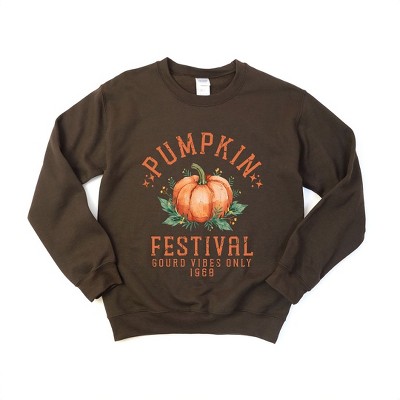 Simply Sage Market Women's Graphic Sweatshirt Pumpkin Gourd Vibes Only