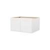 HOMLUX Easy-DIY 36 in W x 24 in D in Shaker White Ready to Assemble Wall Refrigerator Kitchen Cabinet with 2 Doors - 4 of 4