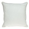 HomeRoots 20" Blue and Beige Floral Wool Throw Pillow With Embroidery - 4 of 4