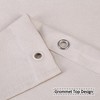 Flax Linen Like 240GSM Heavy Weight Fabric Shower Curtain for Bathroom - 4 of 4