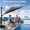 Heynemo Cantilever Umbrella, Large Umbrella, Patio Umbrella with Base & 360° Rotation & Tilt Adjustment, Heavy Duty Offset Deck Umbrella - 4 of 4