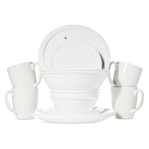 Corelle® Livingware™ 24pc Dinnerware Set Winter Frost White : Target
