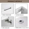Lyngins Compact Wall-Mounted Bathroom Vanity with Sink, Floating Vanity with Round Single Ceramic Basin & Bottom Storage, Eco-Friendly Plywood - 3 of 4