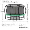 HFYee 12/14/16FT Kids Adventure Trampoline Safety Enclosure & Ladder for Outdoor Play for Ages 6-12 - 3 of 4