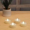LumaBase Extra-Large Battery-Operated Tea Lights with Remote Control, White - Set of 4 - 4 of 4