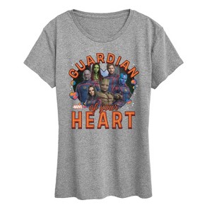 Women's - Marvel - Guardian Of Your Heart Valentine Short Sleeve Graphic T-Shirt - 1 of 4