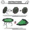 Octagon Poker Table with Collapsible Legs, Casino Leisure Table for 8 Players, Blackjack Gaming Table - 4 of 4