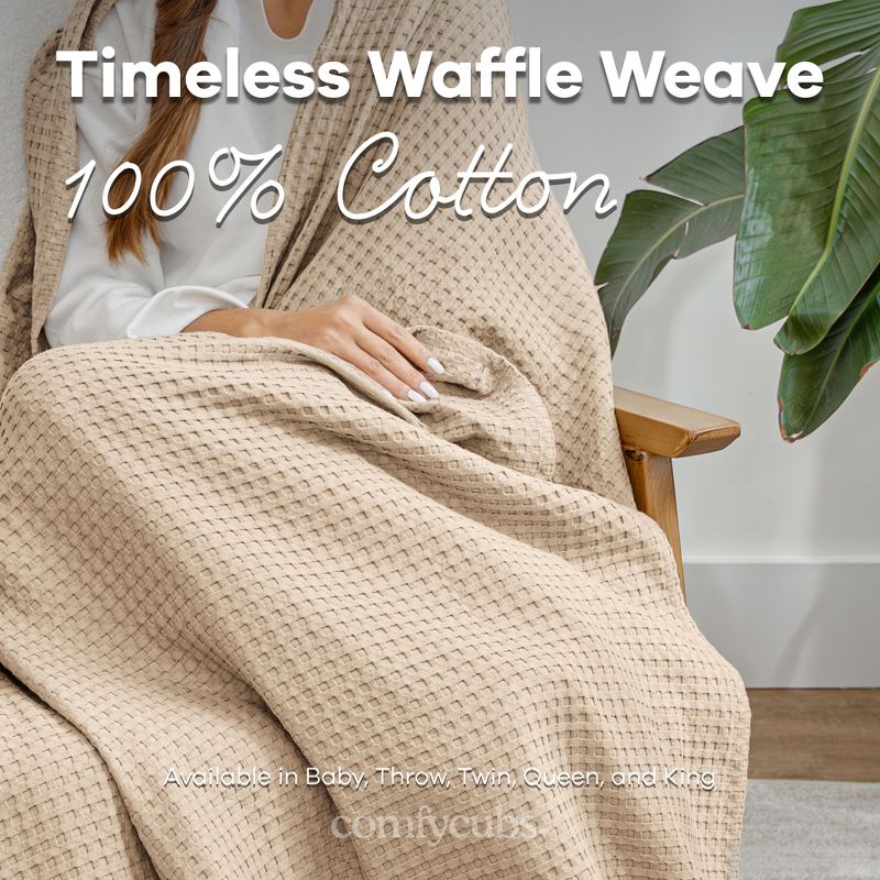 Waffle Blanket for Adults, Extra Large By Comfy Cubs, 3 of 7