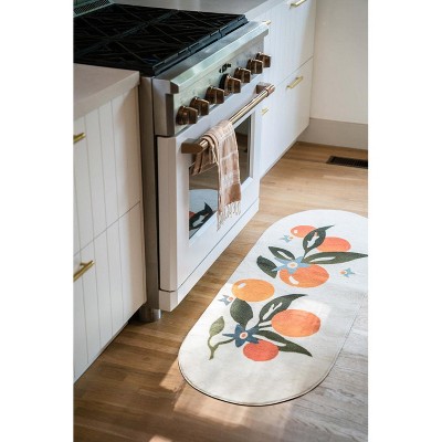 Lany Space Orange Pattern Mat, 2'x5'