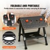 VEVOR Convertible Workstation, Dual-Function as Sawhorse/Workbench, Supports up to 1000 lbs, 7 Height Options, Durable Steel Frame, Black - 4 of 4