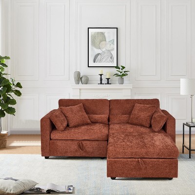 MyDepot Modern Sectional Sofa with Storage Function and 2 Pillows