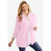Woman Within Cotton Cable Knit Cardigan Sweater - 4 of 4