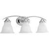 Progress Lighting Trinity Collection 3-Light Bath Fixture, Ceramic, Polished Chrome, Etched Glass Shades - 3 of 3