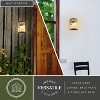 VAXCEL 1-Light 8 in. Wide Indoor-Outdoor Rustic Flush Mount Wall Sconce with Glass Shade - 3 of 4
