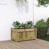 vidaXL Garden Planter 23.6"x12.2"x12.2" - Rectangular Outdoor Plant Box - Weather-Resistant Impregnated Pine Wood for Gardens, Balconies, and Patios - 2 of 4