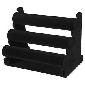 iMountek
 3-Tier Velvet Jewelry Stand with Removable Bracelet Holder, Watch, Bangle & Jewelry Display Rack black - 1 of 4