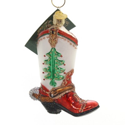 Old World Christmas 4.0" Christmas Cowboy Boot Ornament Tree Spur  -  Tree Ornaments