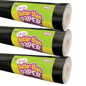 Teacher Created Resources® Fun Size Better Than Paper® Bulletin Board Roll, 18" x 12', Black, Pack of 3 - 1 of 3