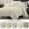 FIONECA Oversized 3 Piece Quilted Bedspread Set Includes Bedspread Matching Shams For Versatile Bedroom Styling - 4 of 4