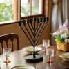 Vintiquewise Wall Mount 9-Branch Menorah, Mid-Century Elegant Illuminated Display, Decorative Judaica Accent - 3 of 4
