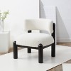 Rosabryna Boucle Accent Chair - SFV5074 - Ivory/Black - Safavieh Couture - 2 of 4