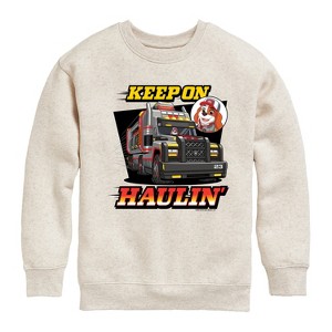 Boys' - Paw Patrol - Keep On Haulin Graphic Long Sleeve Fleece Sweatshirt - 1 of 4