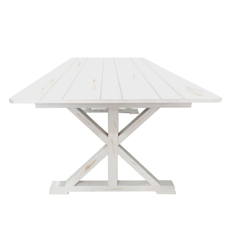 Flash Furniture HERCULES 8' x 40" Rectangular Solid Pine Folding Farm Table with X Legs, 3 of 14