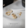 Benevolence LA Safety Pin Earrings for Women Pin Earring with Cubic Zirconia Hypoallergenic White Gold Plated Earrings - 3 of 4