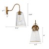 LNC Sallingboe 6.3-in 1-Lights Polished Gold with Textured Glass Modern/Contemporary  Indoor Wall Lights - 3 of 4