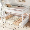 TIRAMISUBEST Twin XL/Full XL/Queen over Queen Bunk Bed with Ladder and Guardrails, Pine Wood Floor Bunk bedframe, Detachable Design - 4 of 4