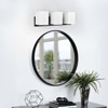 PAKOKULA 3-Light Black Bathroom Vanity Light with White Rectangular Fabric Shade - 4 of 4