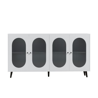 NicBex Sideboard Cabinet with 4 Doors Modern Freestanding Buffet Storage Cabinet for Kitchen,Living Room