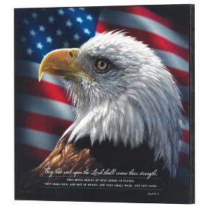 Dicksons Wait Upon The Lord Soar Eagles Wings 12 x 12 MDF Decorative Wall Plaque - 1 of 2