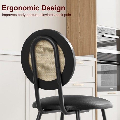 Dining Chairs Set Of 2 Rattan Kitchen Chairs With Thicken Upholstered Modern Dining Room Chairs Set Of 2 Space Saving Dining Chairs Target