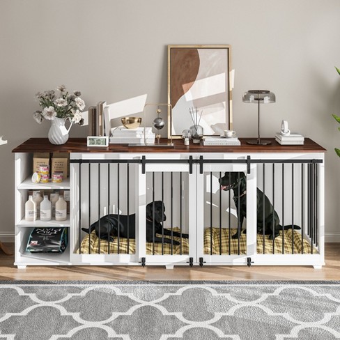 Famapy 86.6 Multi Functional Dog Crate Furniture Stylish Storage Solution