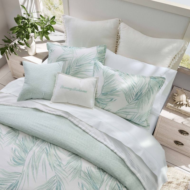 Tommy Bahama 5pc Canyon Palms 100% Cotton Bonus Comforter Bedding Set Green, 3 of 9