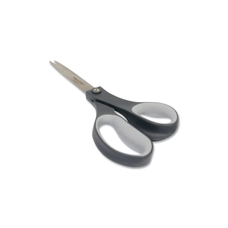 Fiskars Everyday Titanium Softgrip Scissors, 8" Long, 3.1" Cut Length, Dark Gray Straight Handle, 4 of 5