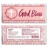 Big Dot of Happiness Pink Elegant Cross - Candy Bar Wrapper Girl Religious Party Favors - Set of 24 - 2 of 4
