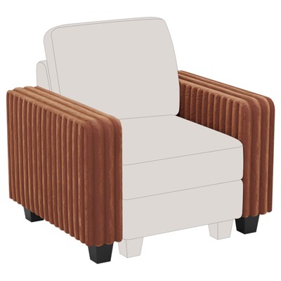 Belffin Modular Sectional Sofa Armrest Module for Corduroy Modular Couch, Pair of Armrests