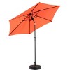 9FT Outdoor Sun Umbrellas, Market Patio Table Umbrella with Push Button Tilt and Crank, 6 Sturdy Ribs (Base Not Included) – Maison Boucle - 3 of 4