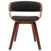 VidaXLDining Chair Gray Bent Wood and Fabric - 3 of 4