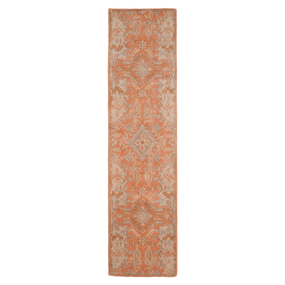  Runner Terracotta Medallion Tufted