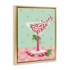 Stupell Industries Festive Peppermint Martini Floating Frame Canvas Art - 2 of 4