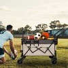 Vynxaria Multi-Functional Push-Pull Folding Wagon with Rotating Handle, 360¡ã All-Terrain Wheels, Heavy-Duty, Large Capacity, Khaki-Gray - 4 of 4