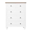 JUJABU White 5-Drawer Dresser, Modern Wood Storage Chest for Bedroom, Living Room, Hallway, or Office - 2 of 4