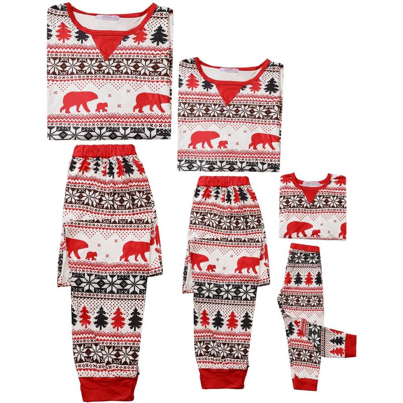 cheibear Christmas Party Long Sleeve Family Matching 2-Pieces Pajama Set, 3 of 5