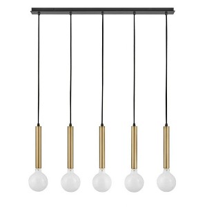 Lark Bobbie 5 - Light Chandelier in  Lacquered Brass/Black - 1 of 4